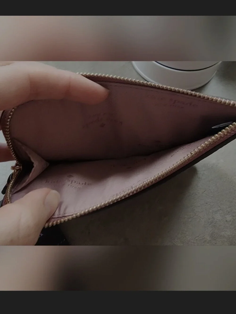 kate spade New York Pink Pebbled Leather Wristlet